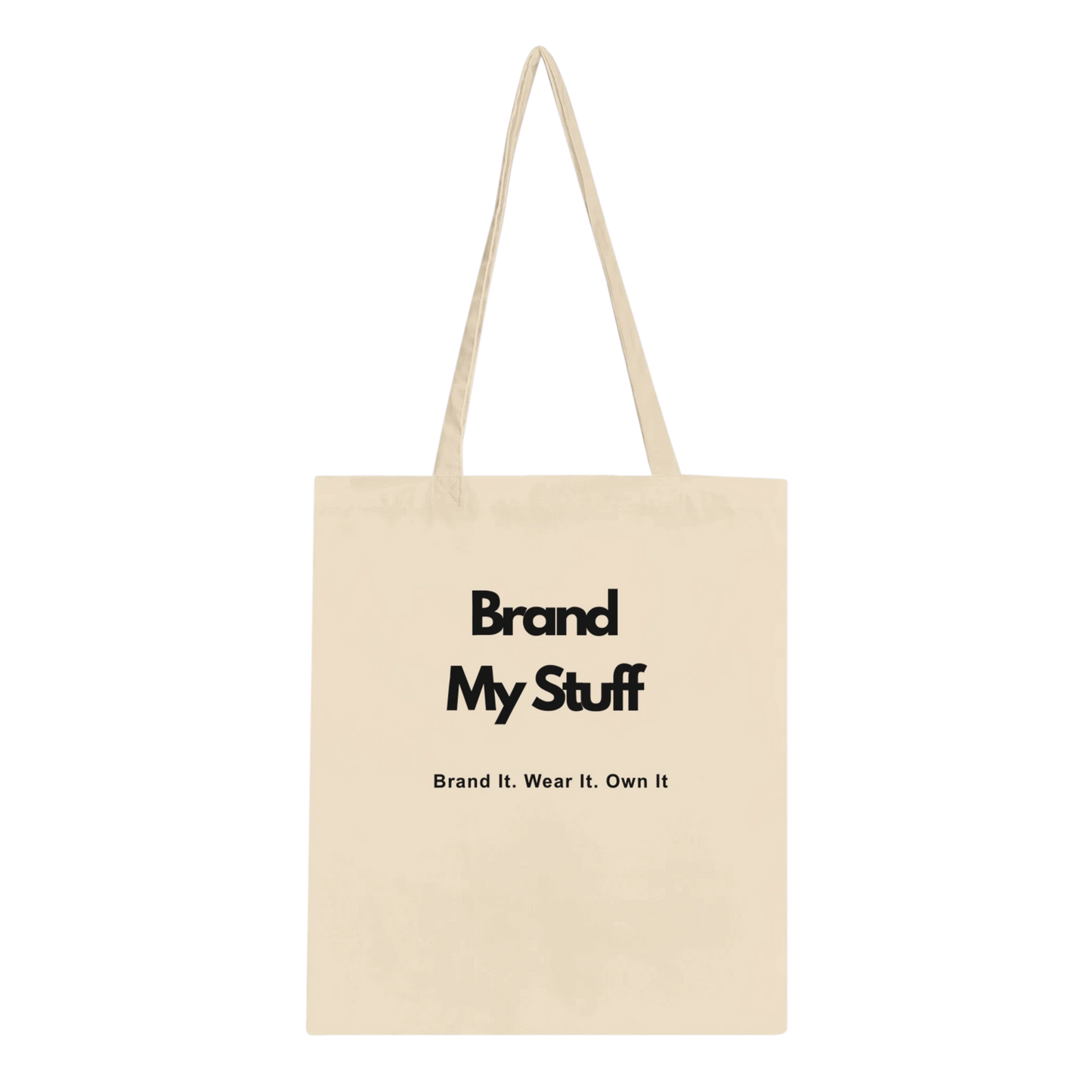Customisable natural coloured tote bag